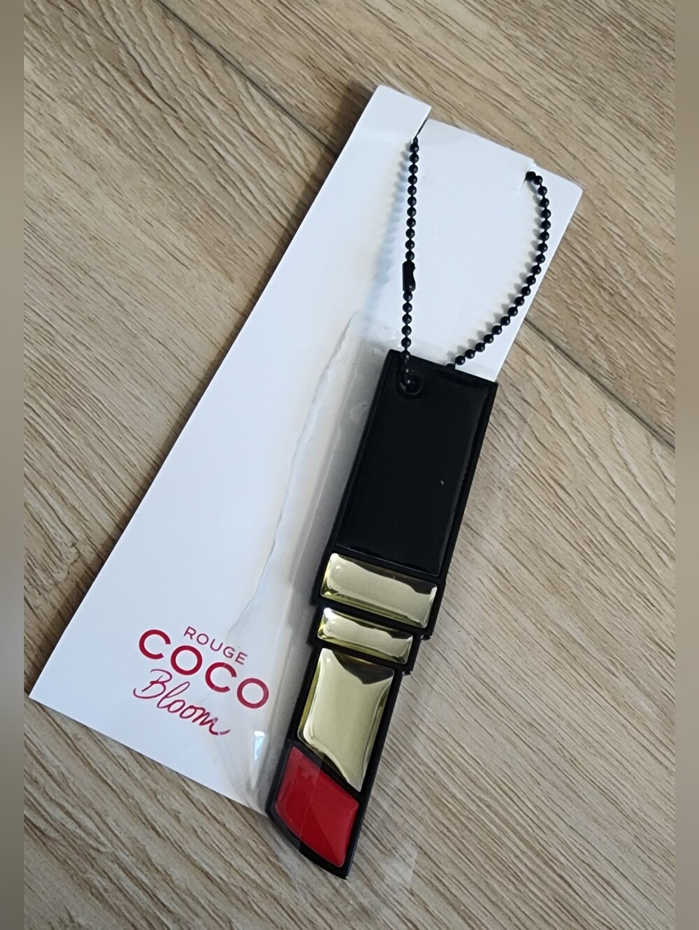 Chanel Makeup Rouge Coco Bloom Lipstick Keychain With Mirror New